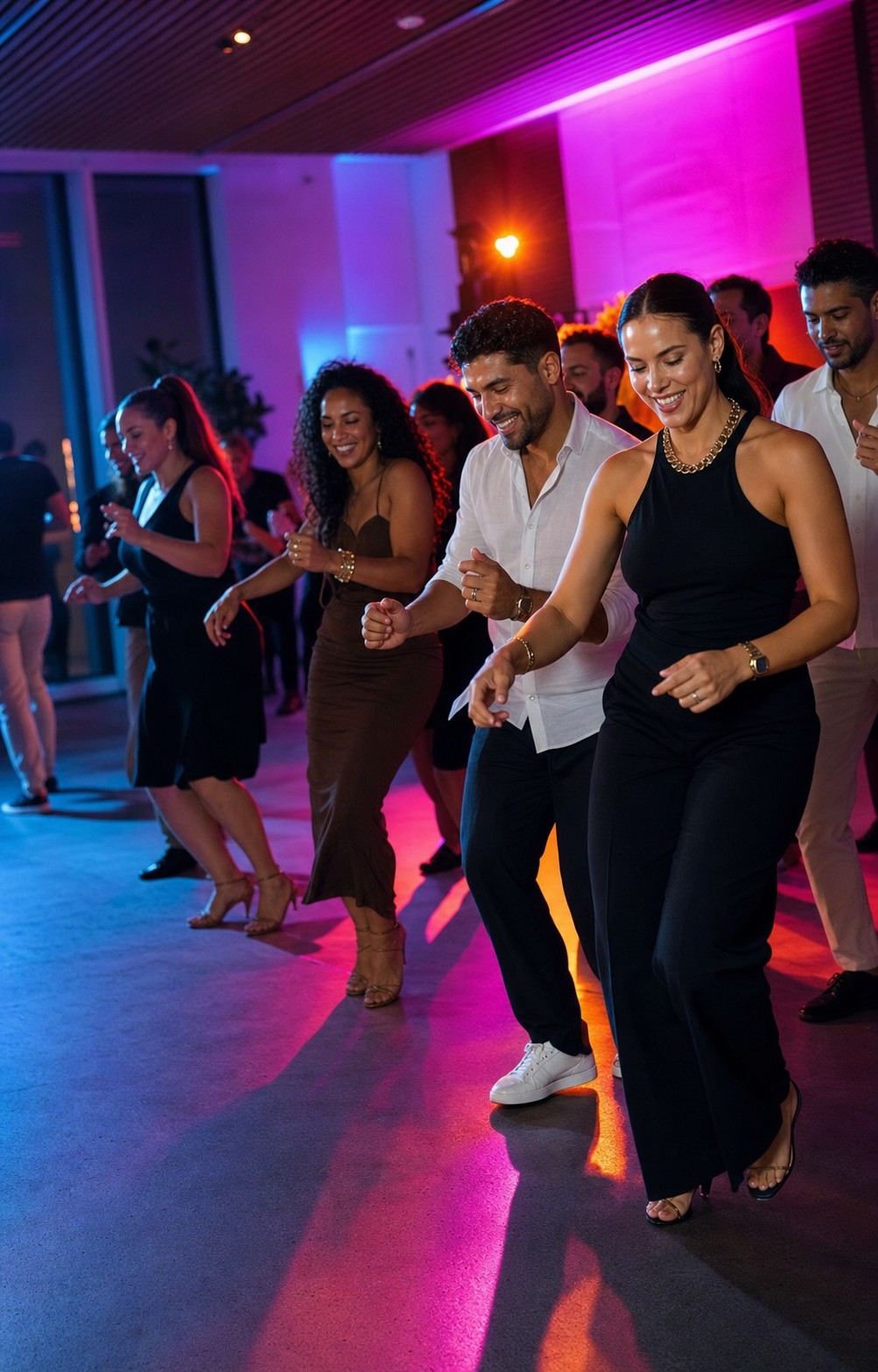 Guests dancing at a birthday celebration